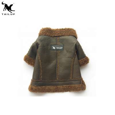 TAILUP Dog Cat Application Pet Apparel Type Suede Shearling Doggie Coat